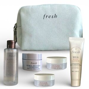 Fresh 6 Piece Bundle Kombucha Milk Body Lotion Floral Recovery Mask 2 Sugar Lip